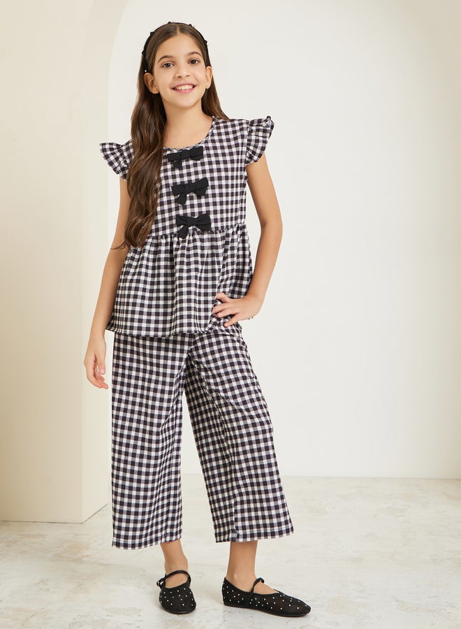 Styli Teens Gingham Check Top and Pants Set - Image 2